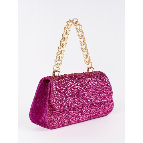 Shelvt Purple small sequin bag with golden handle Cene