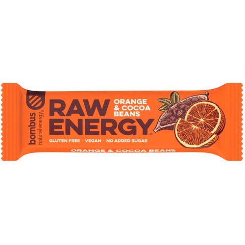 Nepoznato BOMBUS raw energy bar pomorandža i kakao 50g Cene