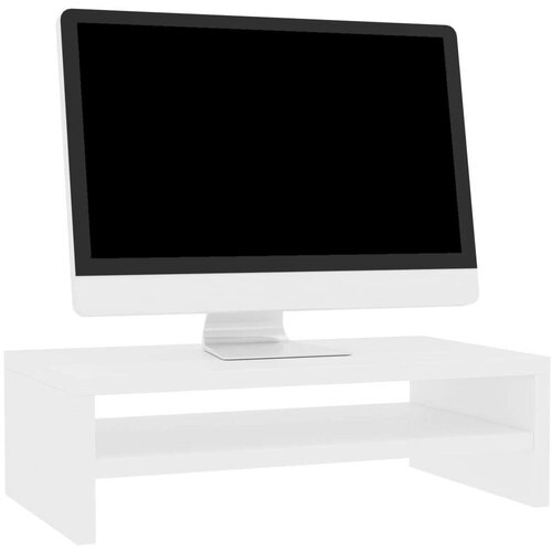 VidaXL Stalak za monitor bijeli 42 x 24 x 13 cm od iverice Slike
