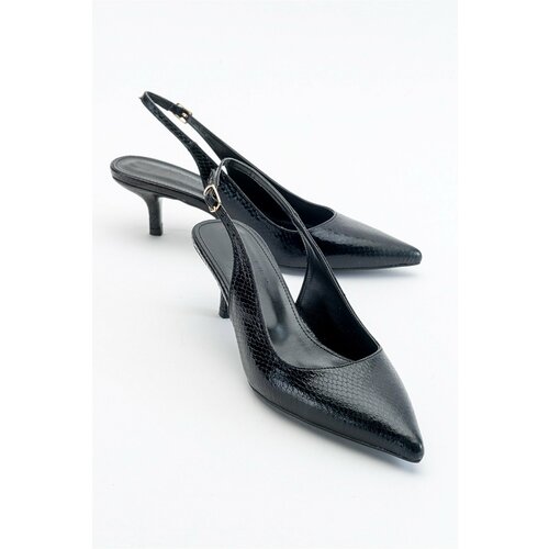 LuviShoes Value Women's Black Patterned Heels Shoes Slike