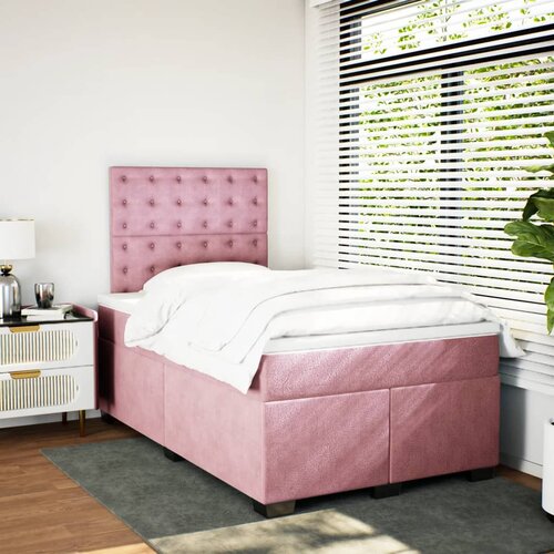 Box spring krevet s madracem ružičasti 120 x 200 cm bar&amp;scaron;unasti Slike