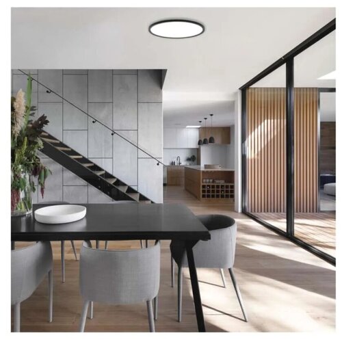  LED stropno svetlo FLORI LED/22W/230V 4000K crno, prečnik 42 cm Slike