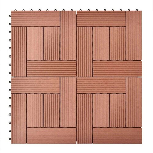  WPC Pločice za brodski pod s okomitim uzorkom 30 x 30 cm 11 komada Slike