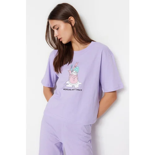 Trendyol Pajama Set - Pink - With Slogan