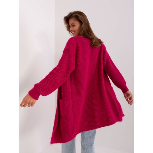 Italy Moda Cardigan-DHJ-SW-1009.09P-Fuchsia Cene