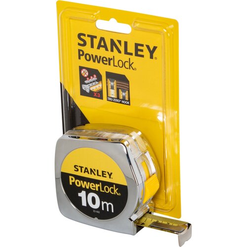 STANLEY BLACK&amp;amp;DECKER Stanley Bandma&amp;szlig; Powerlock Kunst- stoff 10m /25mm Slike