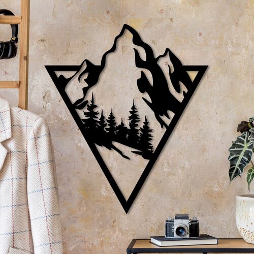 Wallity zidna dekoracija montain 2, 53 x 46 cm, crna Cene