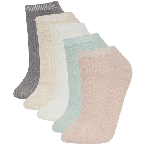 Defacto Women's 5-Pack Cotton Ankle Socks