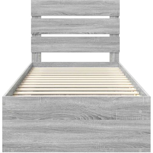  Okvir za krevet s uzglavljem Siva Sonoma 90 x 190 cm Slike