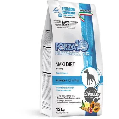 Forza10 Diet Dog Forza 10 Maxi Diet z ribo - Varčno pakiranje: 2 x 12 kg