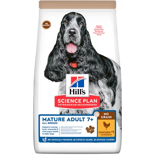 Hill’s Science Plan Mature Adult 7+ No Grain s piščancem - Varčno pakiranje: 2 x 14 kg