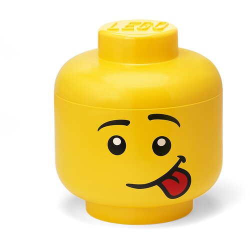 Lego Rumena škatla za shranjevanje v obliki glave Silly L Cene