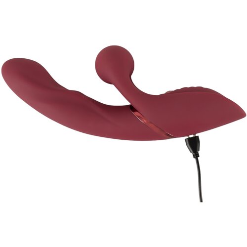 Javida 2 Function Rabbit Vibrator Vibration &amp;amp; Thumping Red Slike