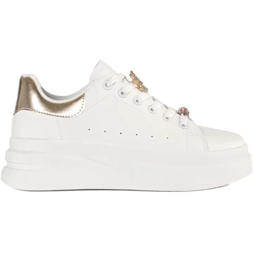 Shelvt White platform sneakers with pins Slike