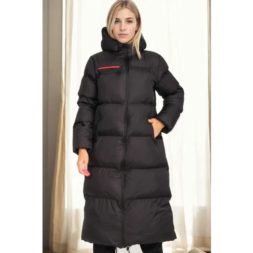 Dewberry Z6756 LADIES INFLATABLE COAT-BLACK-1