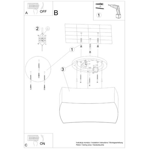  SL.1054 - plafonsko svetlo square 2xE27/60W/230V belo Slike