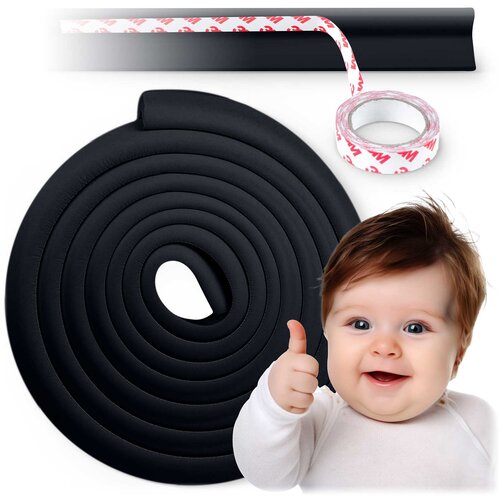 Ricokids 6m Black Foam Safety Tape for Childproofing Furniture, (21740441) Cene