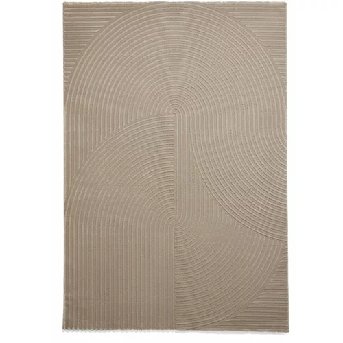 Think Rugs Svjetlo smeđi periv tepih od recikliranih vlakna 120x170 cm Flores –