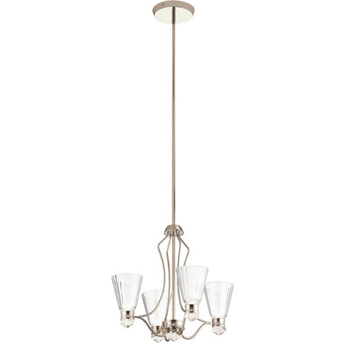 Quintiesse Kichler Kayva Integrirana LED viseča stropna svetilka z več kraki, polirani nikelj, 3000K, IP44, (22098307) Cene