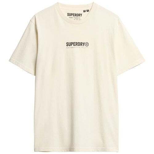 Superdry Majica svetlo bež / črna Slike