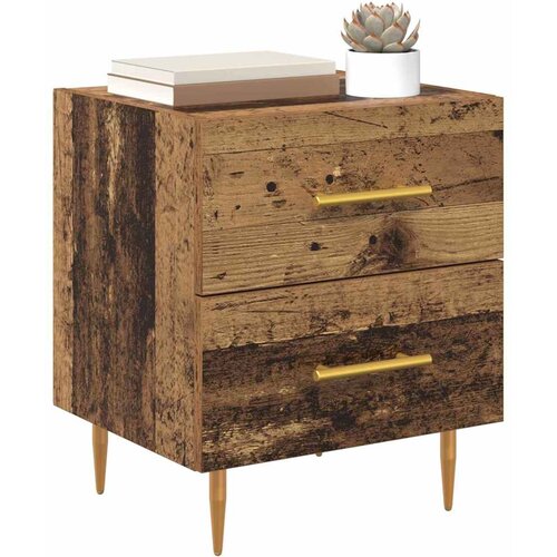  Noćni ormar s ladicama 2 pcs Staro drvo 40 x 35 x 47,5 cm Slike