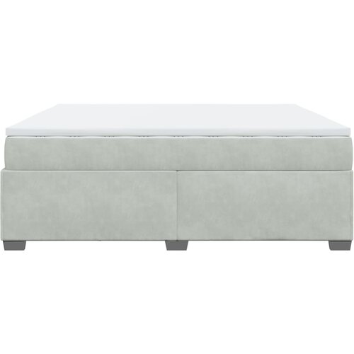  Krevet s oprugama i madracem svjetlosivi 200x200 cm bar&amp;scaron;unasti Slike