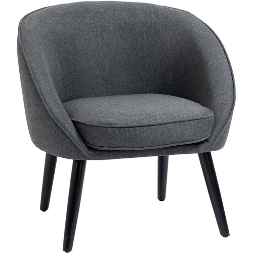 HOMCOM dnevni stol lanu podoben poliester, les 71&Scaron; x 65G x 75V cm Siva, (5000242872) Cene