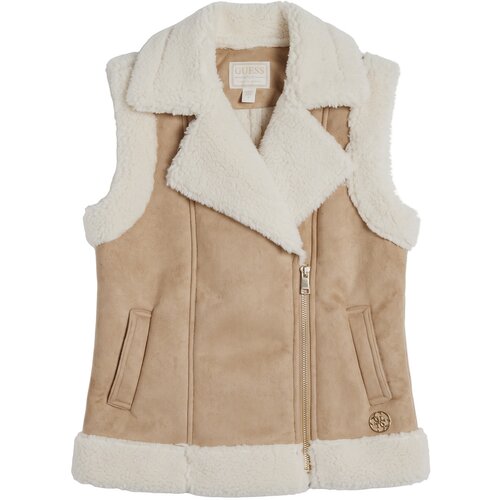 Guess Jakne SUEDE VEST INNER SHERPA Kostanjeva Slike
