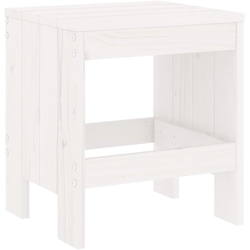  Vrtni stolci 2 kom bijeli 40 x 36 x 45 cm od masivne borovine Slike