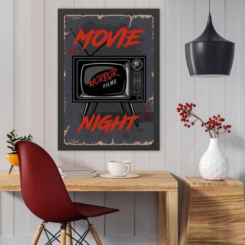 Wallity uramljena slika Movie Night, 40x55 cm Slike