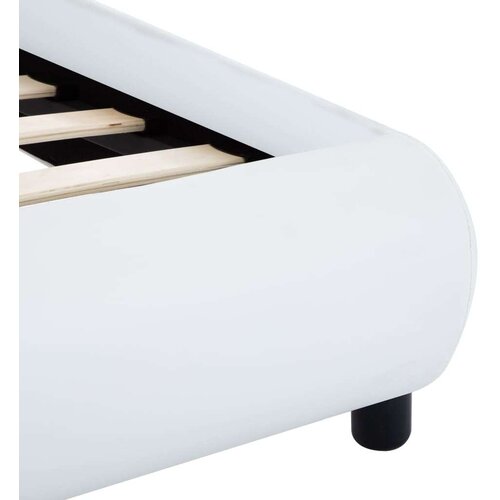 VidaXL okvir za krevet od umjetne kože led bijeli 180 x 200 cm Slike