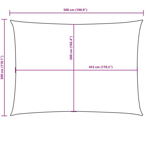  Jedro protiv sunca od tkanine Oxford pravokutno 3 x 5 m bež Slike