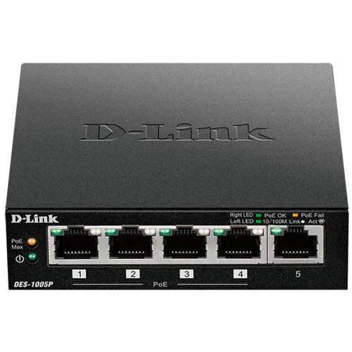 Switch 5 portni 10/100 D-LINK, DES-1005P/E,POE