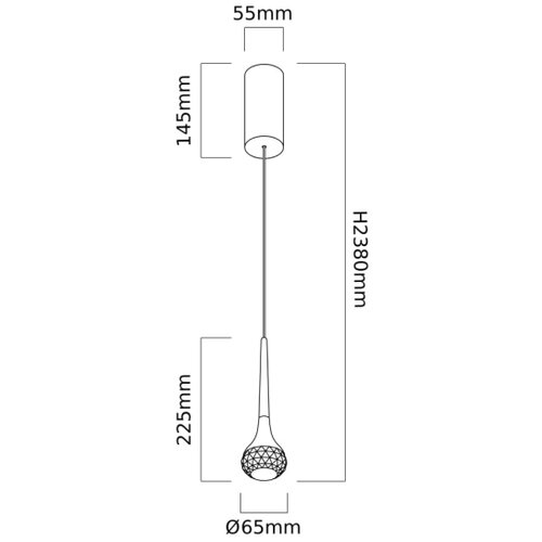 Open design OR80322 - led luster na sajli crima LED/7W/230V sjajni hrom Slike