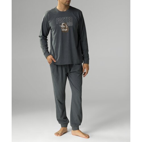 Atlantic Men's pajamas Hamster - dark gray Slike