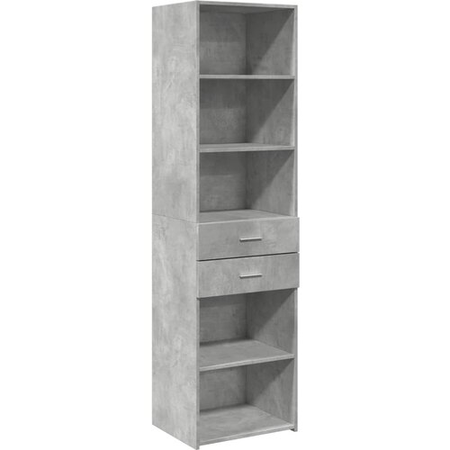 Maison Chic Visoka omara - Komoda - Predalnik betonsko siva 50x42,5x185 cm inženirski les, (21721259) Cene