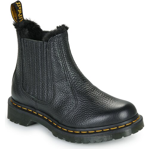 Dr. Martens Pol&amp;scaron;kornji 2976 Leonore II Chelsea Boot Black Milled Nappa Črna Slike