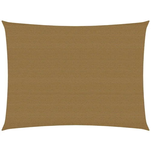 vidaXL Senčno jadro 160 g/m² taupe 3,5x4,5 m HDPE