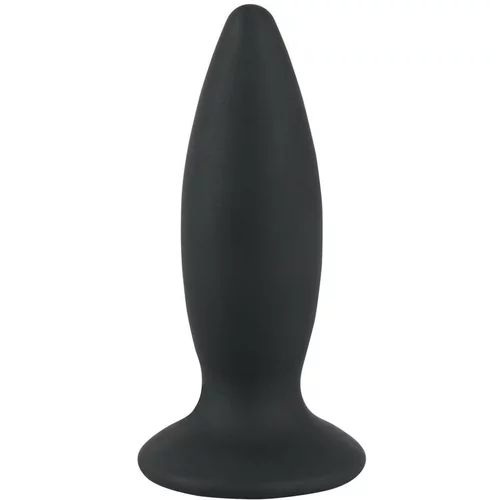 Black Velvets Black Velvet M - punjivi, srednji analni vibrator - normalan (crni)