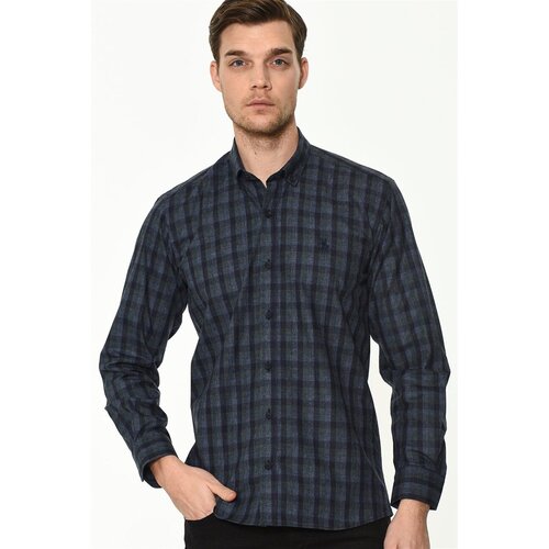 Dewberry G703 MEN&amp;#039;S SHIRT-NAVY-KHAKI Slike