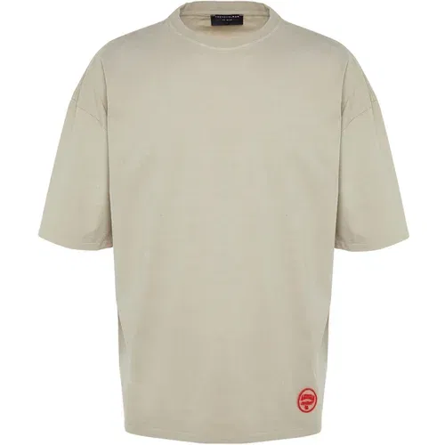 Trendyol T-Shirt - Beige - Oversize