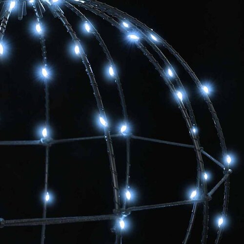  Lopta Hladna bijela 60 x 60 x 62 cm Metal 192 LED lampica Slike