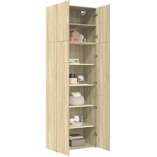  Visoka komoda boja hrasta 80x42,5x249 cm od konstruiranog drva Slike