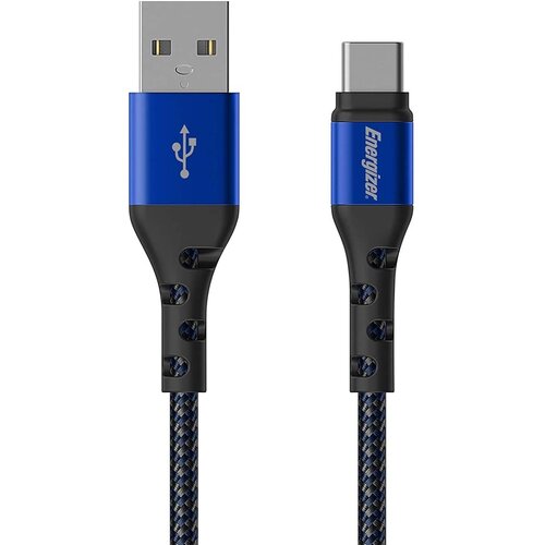 Energizer Polnilni in podatkovni kabel USB-A na USB-C iz pletenega najlona 2m proti zapletanju, Modra, (5000220182) Cene