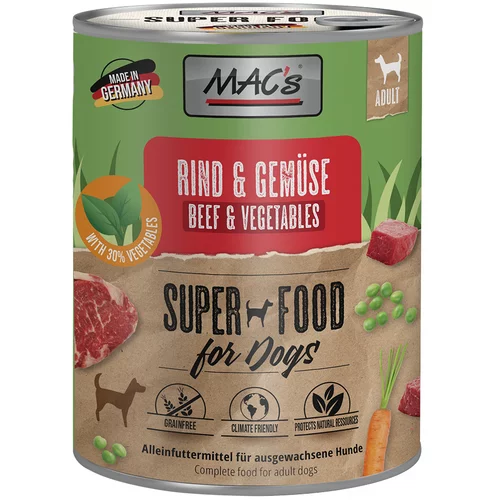 MAC's mokra hrana za pse 6 x 800 g - Govedina i povrće
