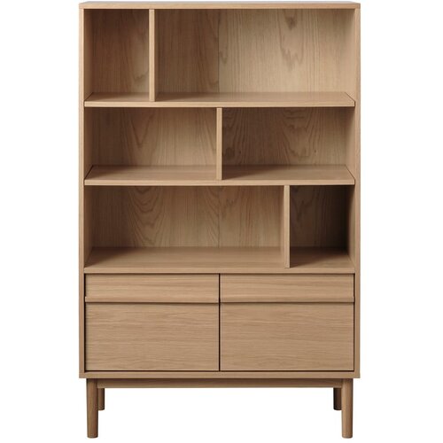 Unique Furniture Biblioteka u dekoru hrasta u prirodnoj boji 140x90 cm Ponza – Cijene