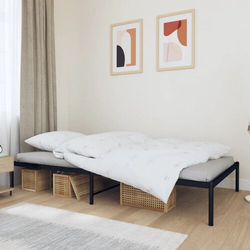 Metalni okvir za krevet crni 107x203 cm Cijene