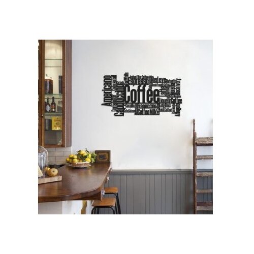 WALLXPERT Zidna dekoracija Kafa-APT566LS, 50x92 cm, 1,5 mm, Crna Cene
