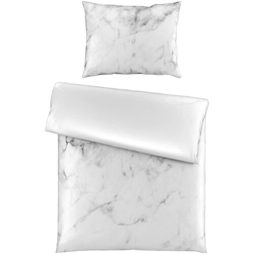Esposa obojestranska posteljnina uni satin 140/200 cm saten siva Cene