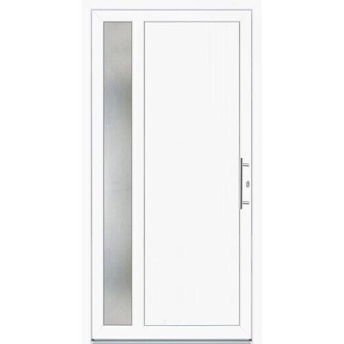 PANTO PVC vhodna vrata K011 bela 110 cm x 210 cm desno Cene